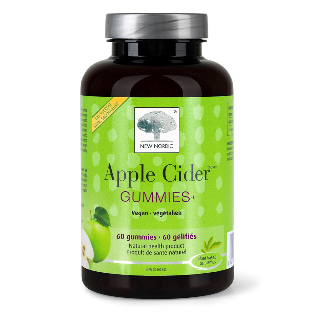 New Nordic Vinegar Apple Cider Vegan Gummies, 60 Ea